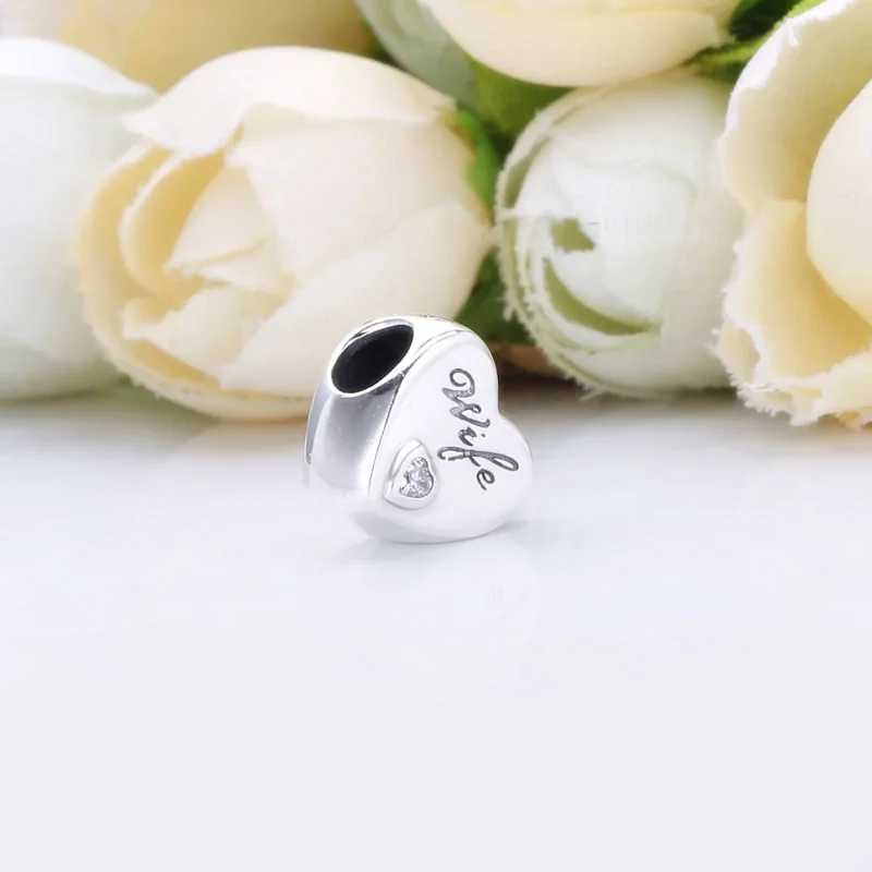 (imagine pentru) Talisman Pandora Soția dragoste inima din argint - 798249PCZ - Vizualizare 3