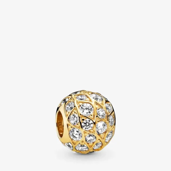(imagine pentru) Talisman Pandora Model spumant placat cu aur de 14 k - 768303CZ