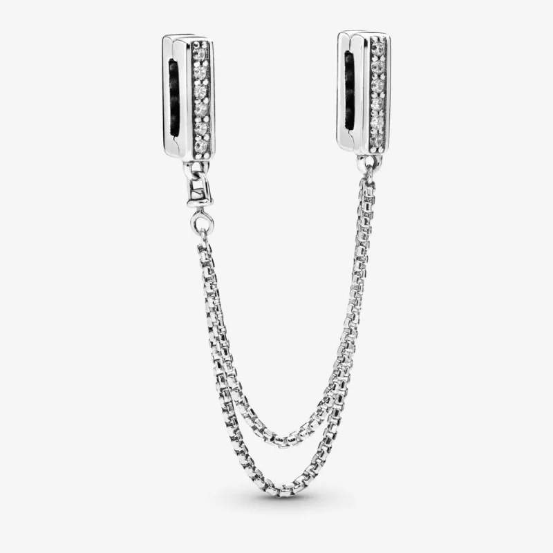 (imagine pentru) Talisman strălucitor cu lanț de siguranță, cu fixare rapidă - 798269CZ