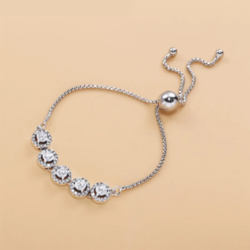 (imagine pentru) Brățară Pandora cu Glisor rotund sparkle din argint - 598510C01 - Vizualizare 2