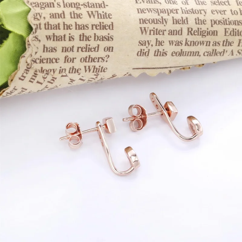 (imagine pentru) Cercei Pandora cu Forme geometrice din aur rose - 288509C01 - Vizualizare 2