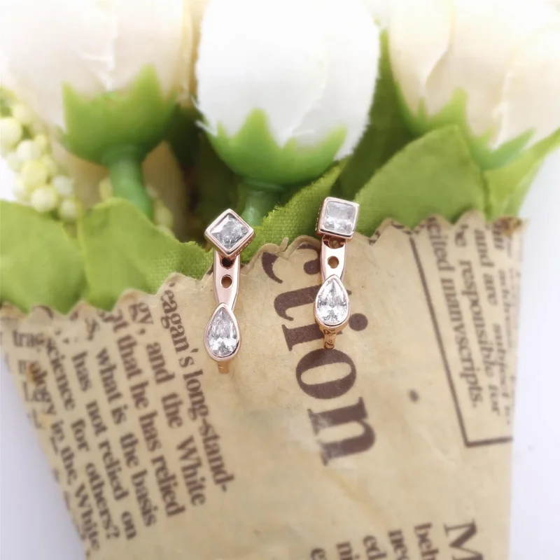 (imagine pentru) Cercei Pandora cu Forme geometrice din aur rose - 288509C01 - Vizualizare 3