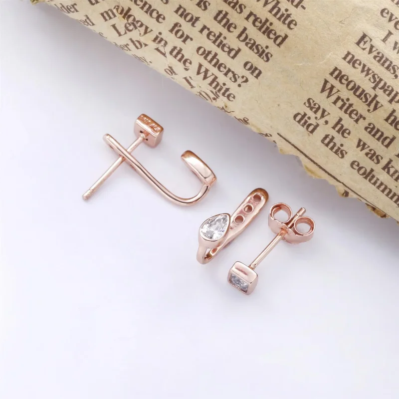 (imagine pentru) Cercei Pandora cu Forme geometrice din aur rose - 288509C01 - Vizualizare 4