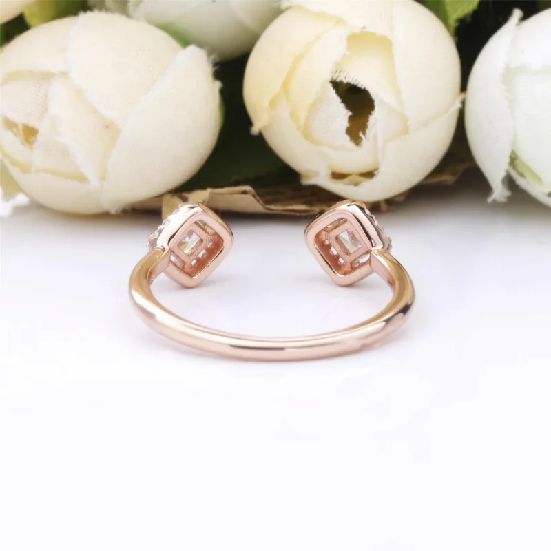 (imagine pentru) Inel Pandora cu Sclipire pătrată din aur rose - 188506C01 - Vizualizare 3