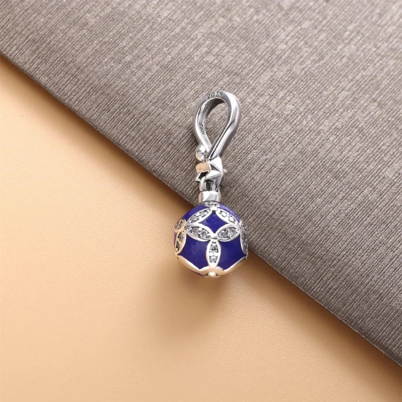 (imagine pentru) Talisman PANDORA de tip pandantiv albastru pentru Crăciun - 798512C01 - Vizualizare 3
