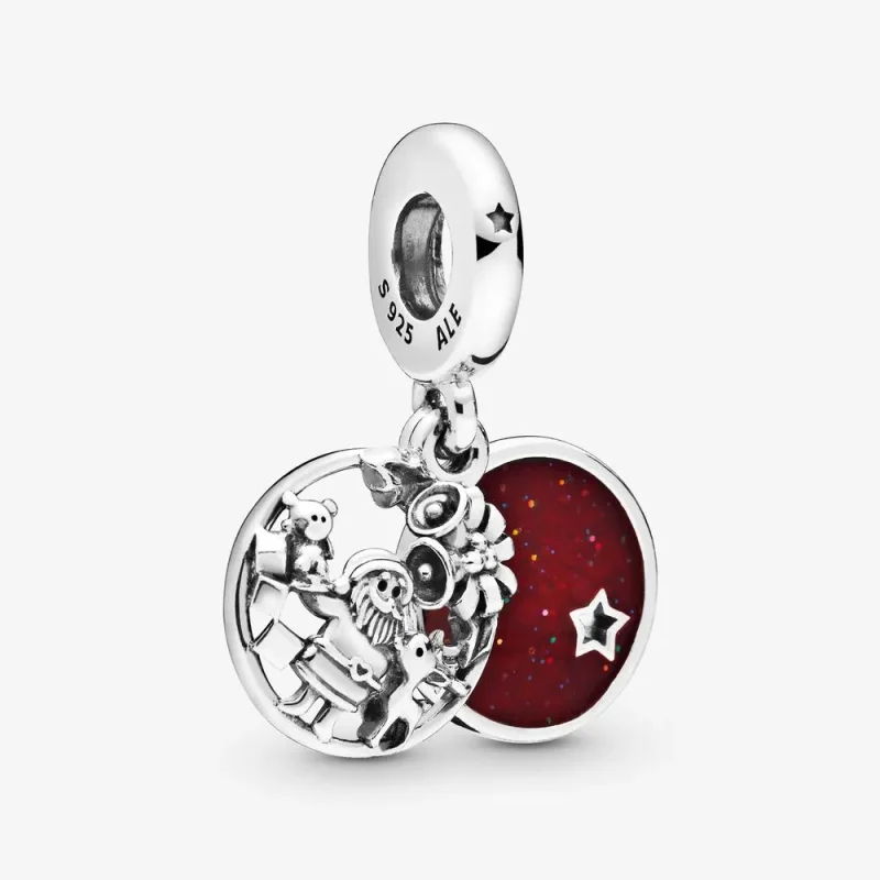 (imagine pentru) Talisman PANDORA de tip pandantiv Love Peace Joy cu Moș Crăciun - 798468C01 - Vizualizare 2