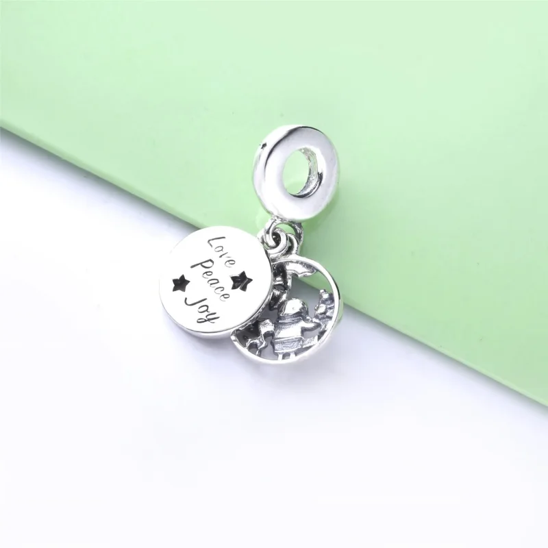 (imagine pentru) Talisman PANDORA de tip pandantiv Love Peace Joy cu Moș Crăciun - 798468C01 - Vizualizare 3
