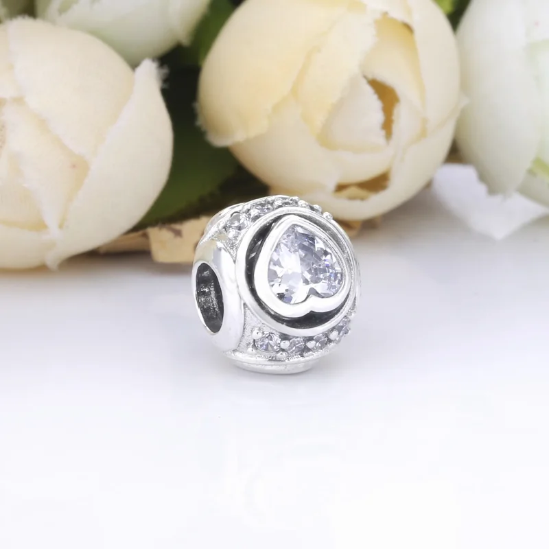 (imagine pentru) Talisman Pandora Inima elevată din argint - 798464C01 - Vizualizare 2