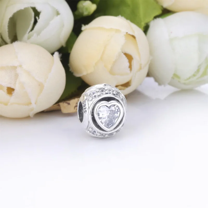 (imagine pentru) Talisman Pandora Inima elevată din argint - 798464C01 - Vizualizare 3