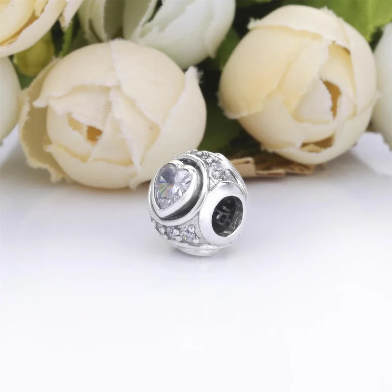 (imagine pentru) Talisman Pandora Inima elevată din argint - 798464C01 - Vizualizare 4