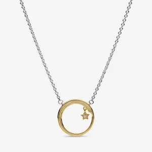 (imagine pentru) Colier Pandora cu Celestial Shooting Star placat cu aur de 14 k - 368515C01