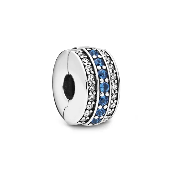 (imagine pentru) Talisman PANDORA cu fixare ușoară Linia albastră strălucitoare - 798480C01