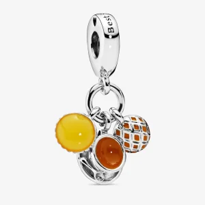 (imagine pentru) Talisman PANDORA cu Tarta cu oua, ceai cu lapte si chifla de ananas - 798355ENMX