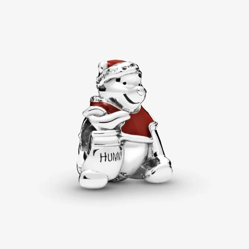 (imagine pentru) Talisman Pandora Disney Winnie the Pooh Hunny Pot Christmas din argint - 798451C01