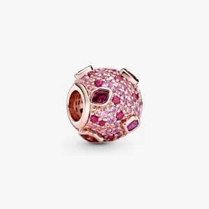 (imagine pentru) Talisman Pandora Sărut Pavé din aur rose - 788702C01