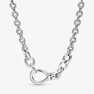 (imagine pentru) Brățară fixă Pandora cu Chunky Infinity Nod din argint - 398902C00