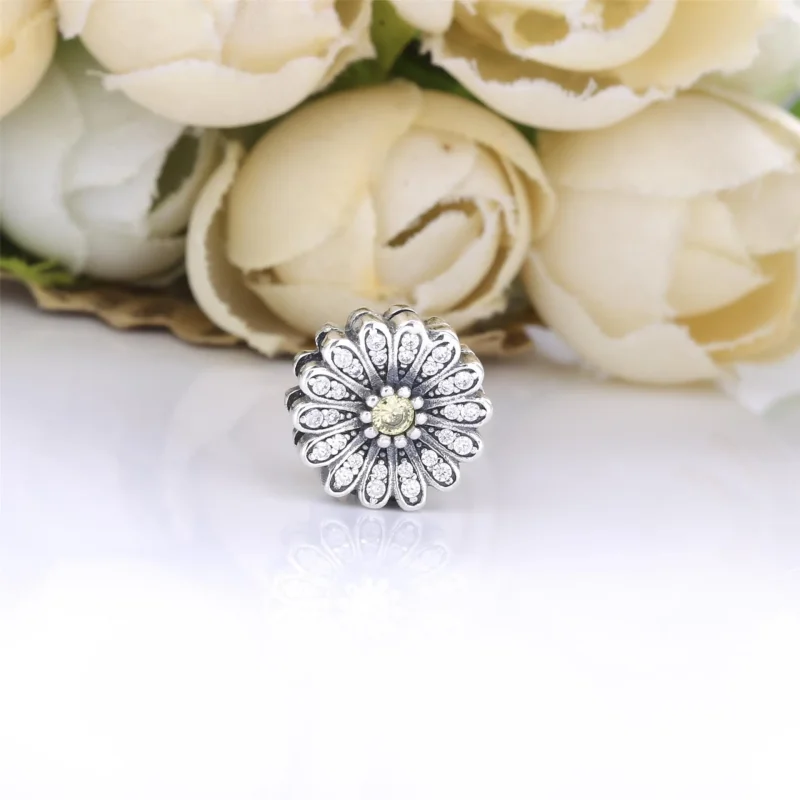 (imagine pentru) Brățară fixă Pandora cu Spumant Daisy floare din argint - 798766C01 - Vizualizare 2