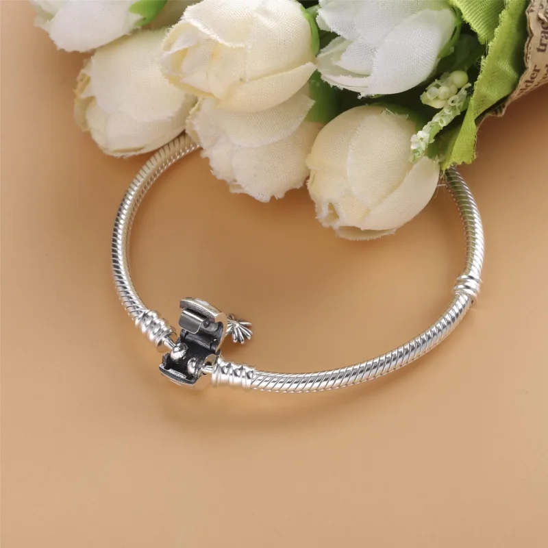 (imagine pentru) Brățară Pandora Moments, lanț clasic cu sistem de închidere în formă de floare - - Vizualizare 2