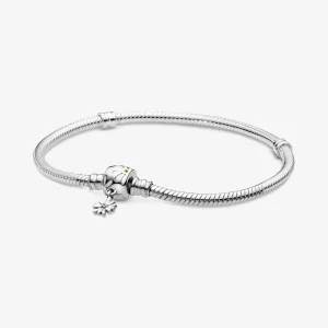 (imagine pentru) Brățară Pandora Moments, lanț clasic cu sistem de închidere în formă de floare - 598776C01