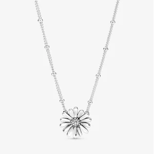 (imagine pentru) Colier Pandora cu Pavé Daisy floare din argint - 398964C01
