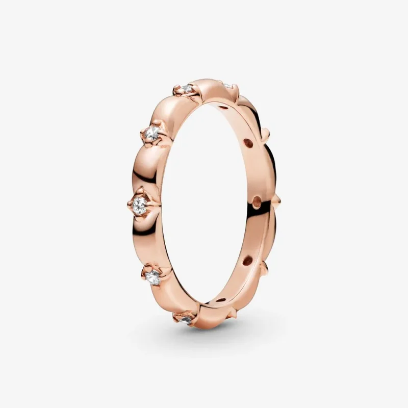 (imagine pentru) Inel Pandora cu Petale de flori Band din aur rose - 188791C01