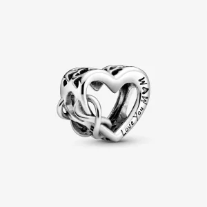 (imagine pentru) Talisman cu inimioară în stil infinity Love You Mum - 798825C00