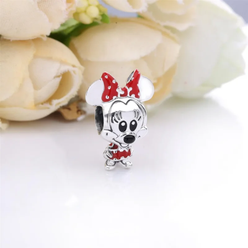 (imagine pentru) Talisman cu Minnie Mouse de la Disney cu rochiță și fundă cu buline - 798880C02 - Vizualizare 2