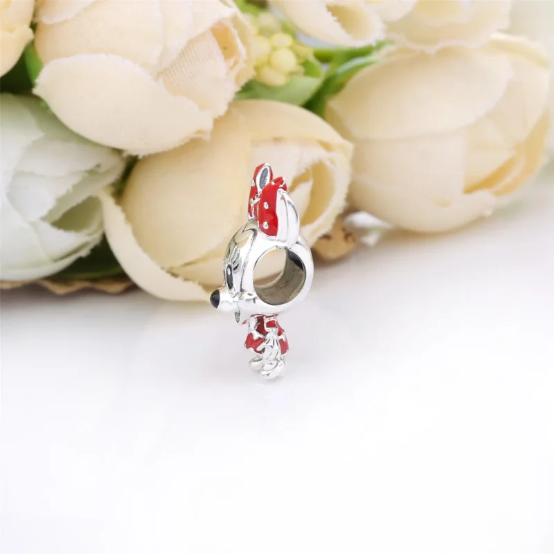 (imagine pentru) Talisman cu Minnie Mouse de la Disney cu rochiță și fundă cu buline - 798880C02 - Vizualizare 3