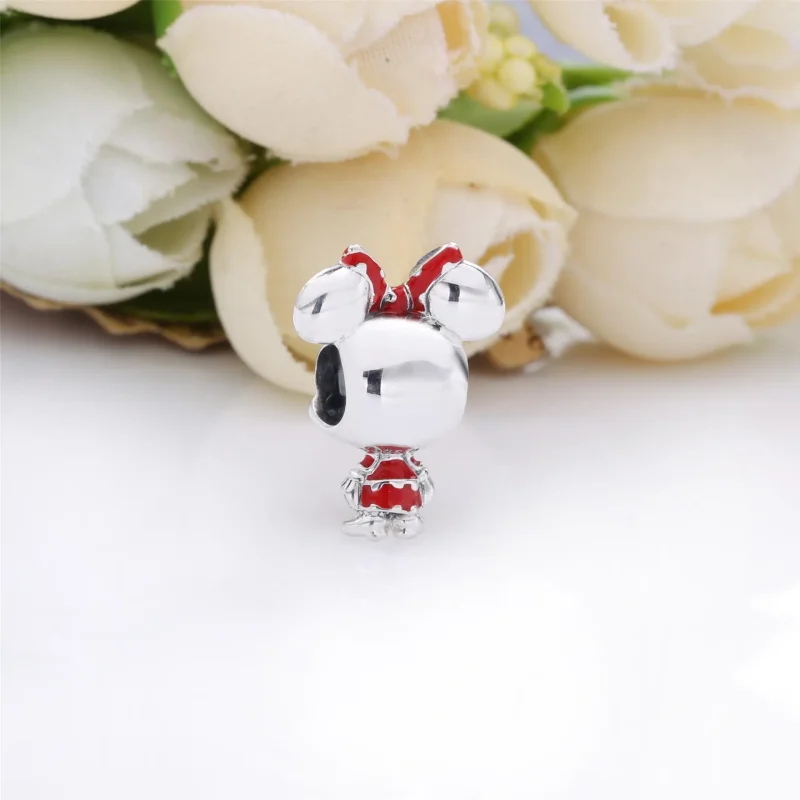 (imagine pentru) Talisman cu Minnie Mouse de la Disney cu rochiță și fundă cu buline - 798880C02 - Vizualizare 4