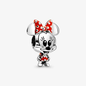 (imagine pentru) Talisman cu Minnie Mouse de la Disney cu rochiță și fundă cu buline - 798880C02