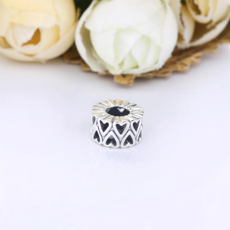 (imagine pentru) Talisman de tip distanțier Pandora cu Freehand Inima ajurată din argint - 798694 - Vizualizare 2