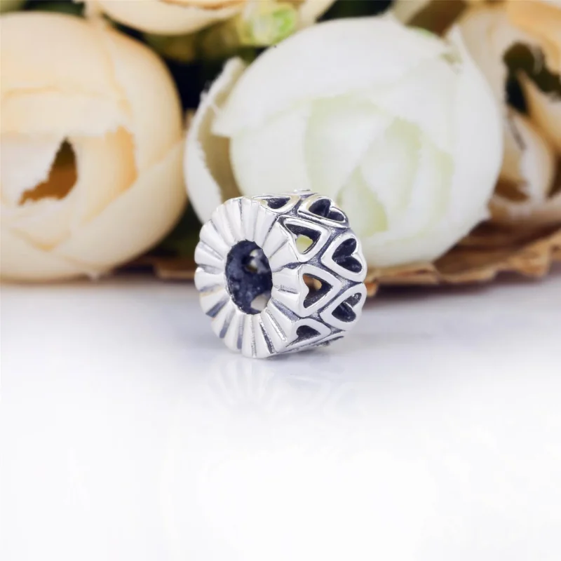 (imagine pentru) Talisman de tip distanțier Pandora cu Freehand Inima ajurată din argint - 798694 - Vizualizare 3