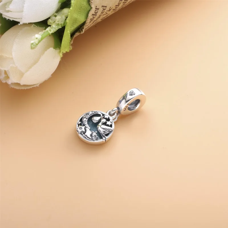 (imagine pentru) Talisman de tip pandantiv Barză și stele strălucitoare - 798895C01 - Vizualizare 2