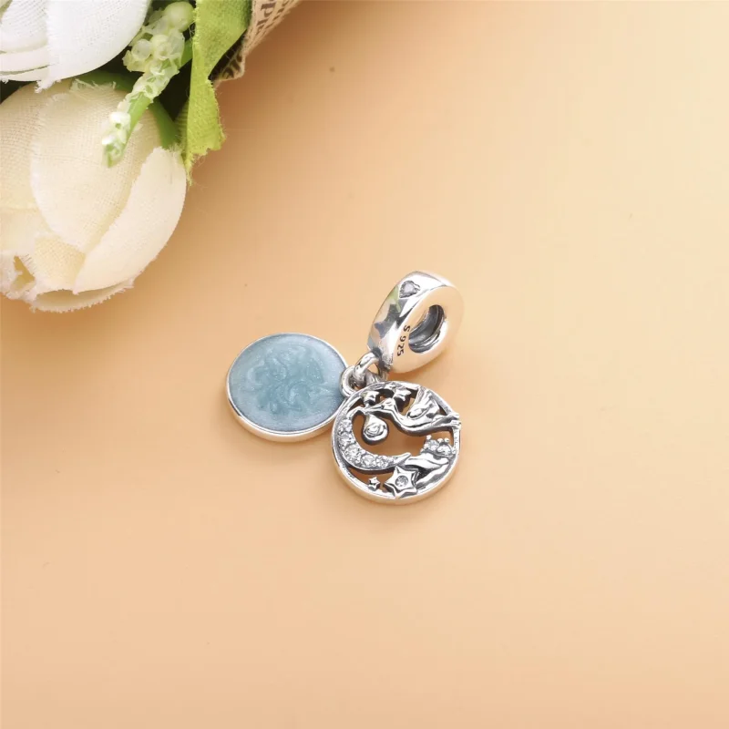 (imagine pentru) Talisman de tip pandantiv Barză și stele strălucitoare - 798895C01 - Vizualizare 3