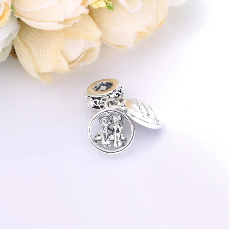 (imagine pentru) Talisman de tip pandantiv Disney Mickey Mouse & Minnie Mouse „Happily Ever After - Vizualizare 4