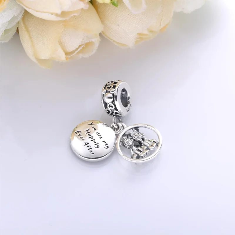 (imagine pentru) Talisman de tip pandantiv Disney Mickey Mouse & Minnie Mouse „Happily Ever After - Vizualizare 5