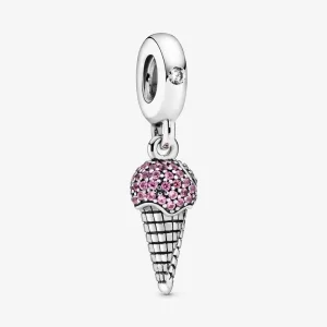 (imagine pentru) Talisman de tip pandantiv pavé Înghețată la cornet - 798801C01