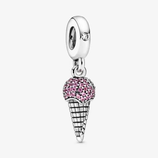 (imagine pentru) Talisman de tip pandantiv pavé Înghețată la cornet - 798801C01