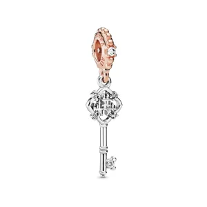 (imagine pentru) Talisman pandantiv Pandora cu Disney Parks Key din aur rose - 788226CZ