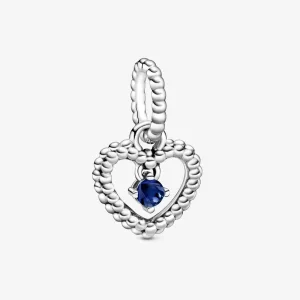 (imagine pentru) Talisman PANDORA de tip pandantiv cu inimioară cu mărgele albastru marin - 798854C12