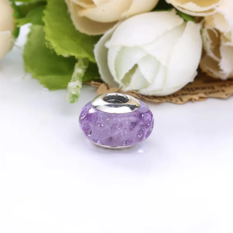 (imagine pentru) Talisman PANDORA din sticlă de Murano în nuanța lavandei - 798875C00 - Vizualizare 5