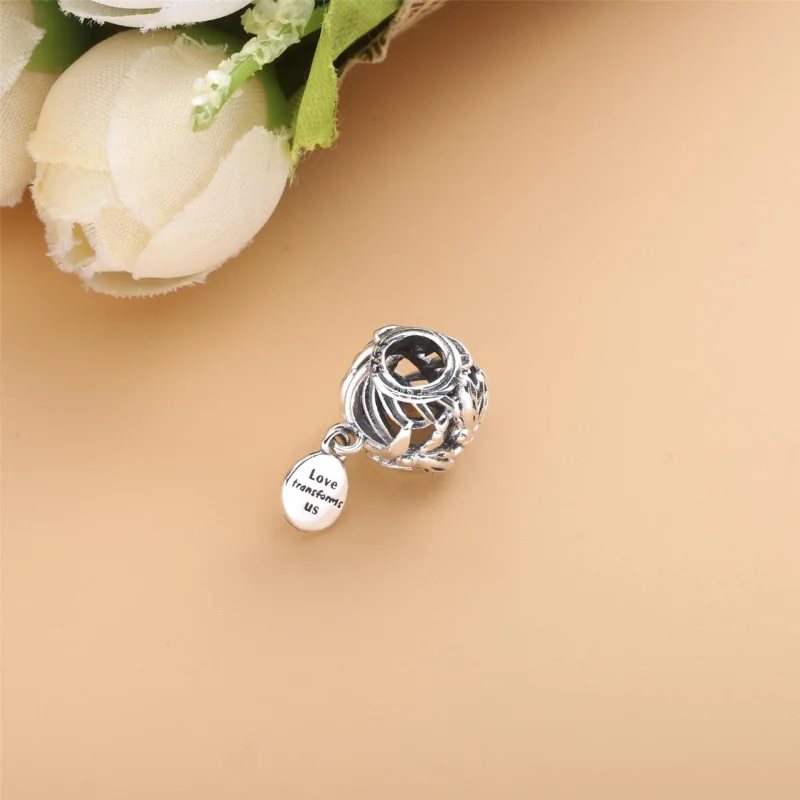 (imagine pentru) Talisman Pandora Dragonfly Love ajurată din argint - 798814C00 - Vizualizare 4