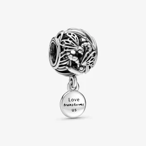 (imagine pentru) Talisman Pandora Dragonfly Love ajurată din argint - 798814C00