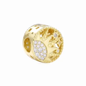 (imagine pentru) Talisman Pandora Soare ajurată placat cu aur de 14 k - 768778C01