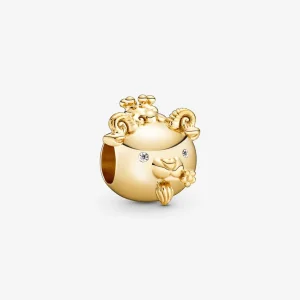 (imagine pentru) Talisman Pandora Strălucitoare Zodiac Capra placat cu aur de 14 k - 768583C01