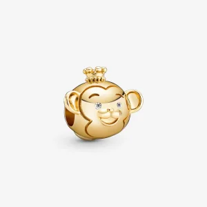 (imagine pentru) Talisman Pandora Strălucitoare Zodiac Maimuță placat cu aur de 14 k - 768597C01