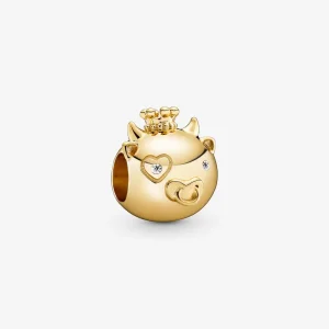 (imagine pentru) Talisman Pandora Strălucitoare Zodiac Un bou placat cu aur de 14 k - 768582C01