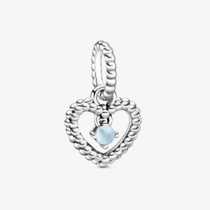 (imagine pentru) Talisman PANDORA tip pandantiv cu inimioară cu mărgele azurii - 798854C07