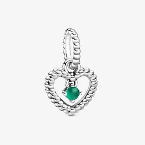 (imagine pentru) Talisman PANDORA tip pandantiv cu inimioară cu mărgele verzi - 798854C05