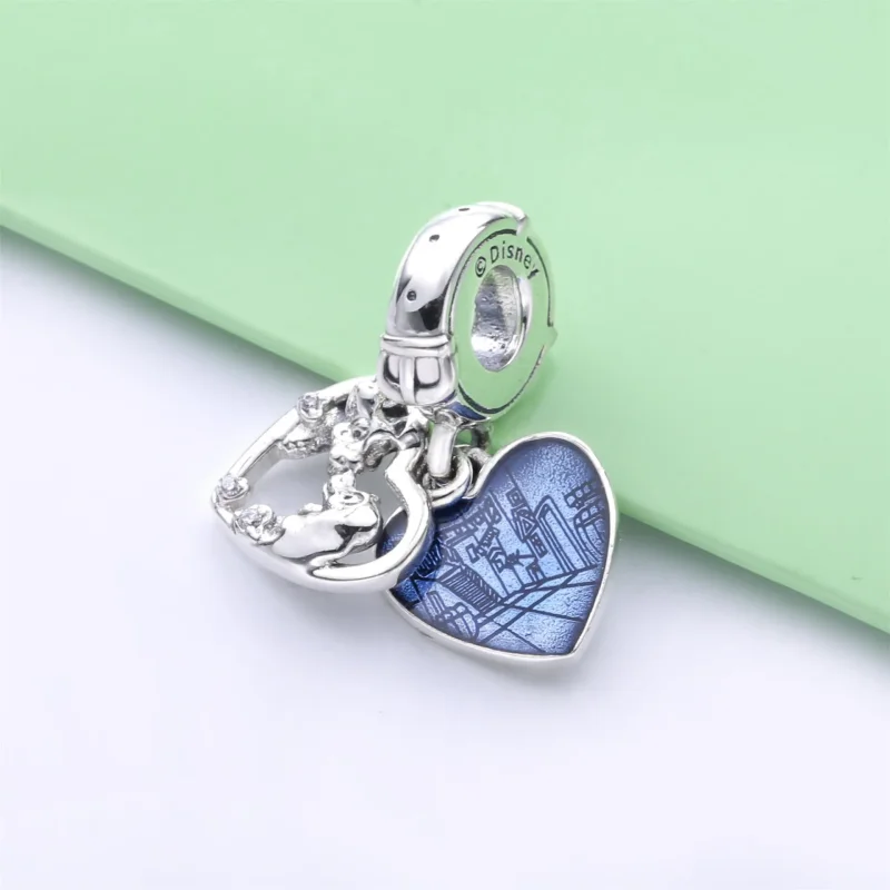 (imagine pentru) Talisman tip pandantiv Disney Doamna și vagabondul, în formă de inimă - 798634C0 - Vizualizare 2